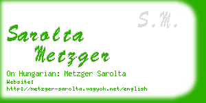 sarolta metzger business card